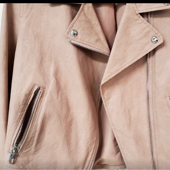 Zara Pink Leather Jacket - Picture 9 of 10